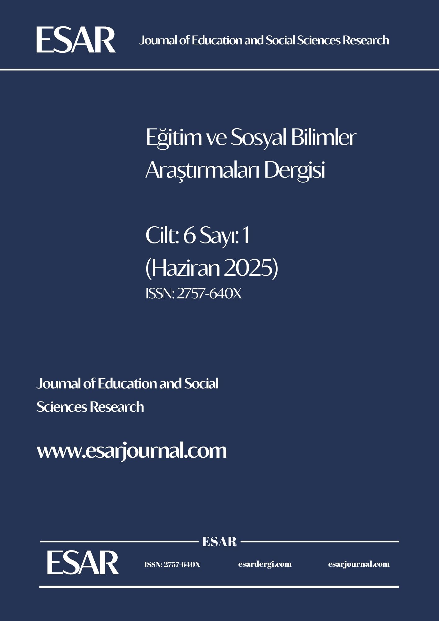 					View Vol. 6 No. 1 (2025): ESAR- Journal of Education and Social Sciences Research
				